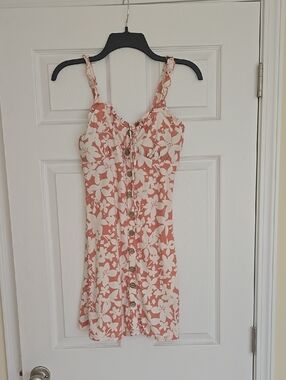 No Boundaries Blush and White Floral Mini Dress